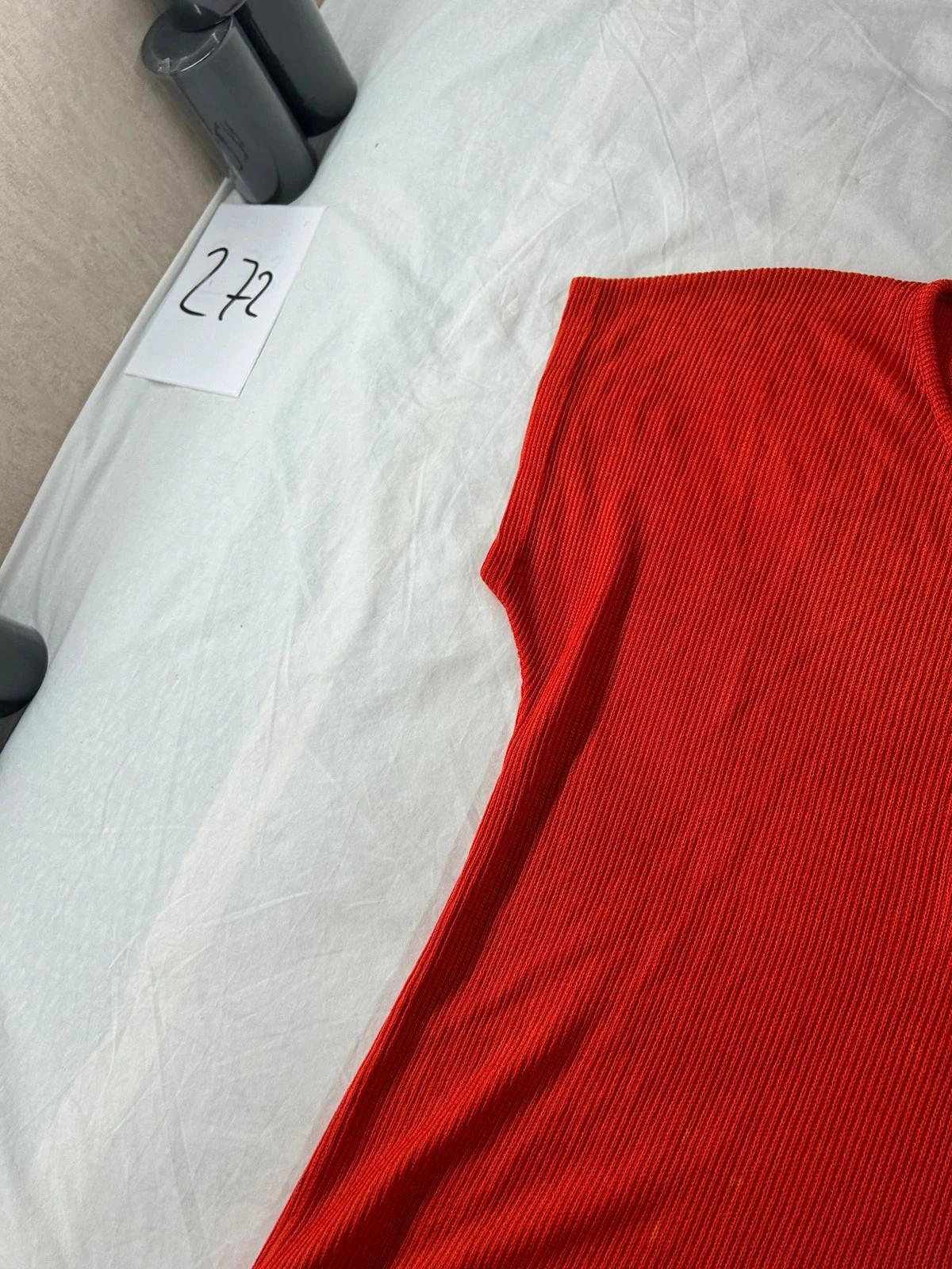 Blusa de manga corta de acrílico rojo talla 40 – photo 7